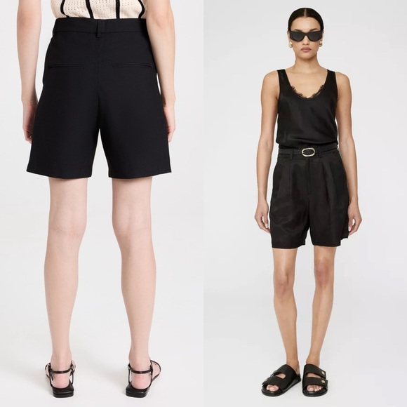 NWT ANINE BING Virgin Wool Pleated High Rise Relaxed Fit Carrie Tailored Short 0 - Picture 5 of 15